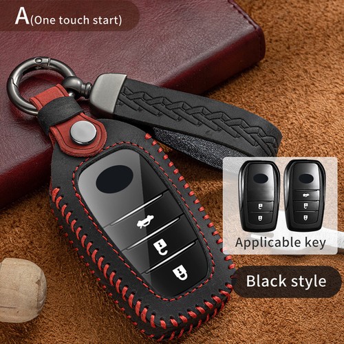 Leather car smart key - leather, fob