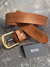 Hugo Boss Tan Leather Jeans