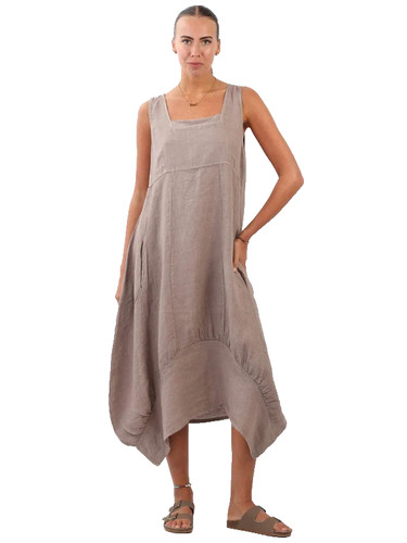 Italian lagenlook linen - linen, dress