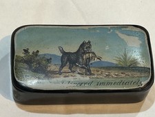 Early Victorian Or Georgian Papier Mache Snuff Box.