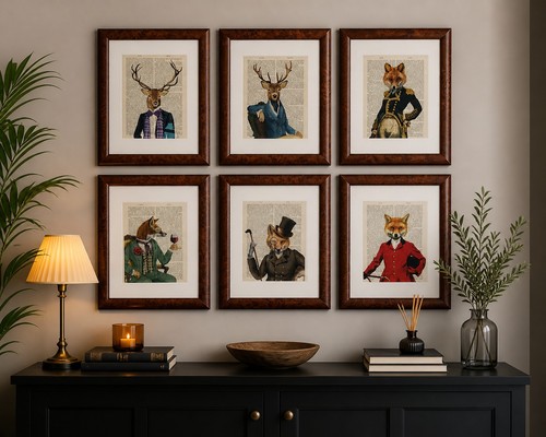 Set framed animal - set,