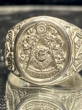 Masonic Ring SZ 12 Sterling