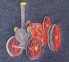Miniature Traction Engine Embroidered , Polos, Hoodies, Fleeces, Sweatshirt.