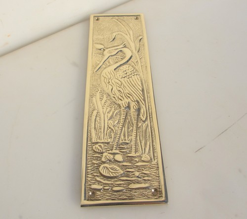 Brass finger plate - brass, push