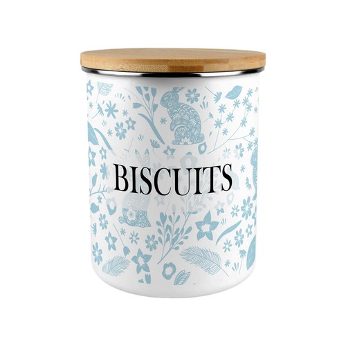 Blue rabbits biscuits storage - rabbits,