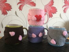 Mug Cosy Mug Hug I Can Add A Name And Heart Thank you office gift Please Mess