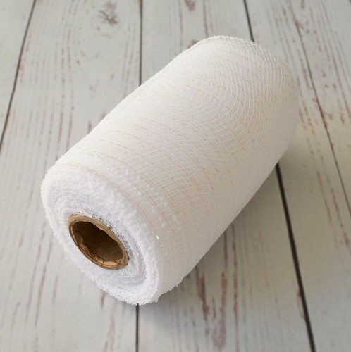 White deco mesh florist - /florist, wrap