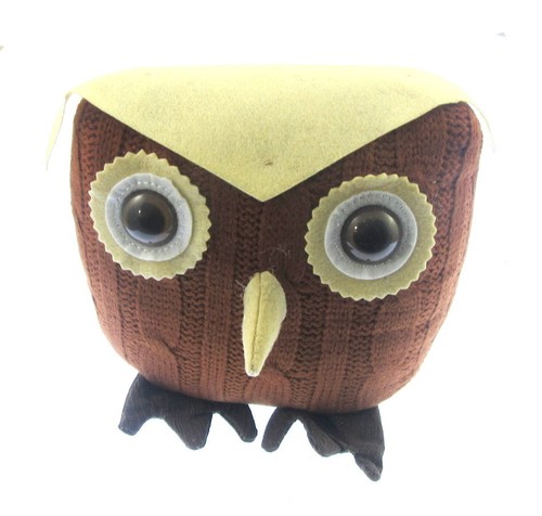 Heavy knitted owl door - knitted,