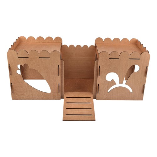 Wooden rabbit castle hideout - wooden,