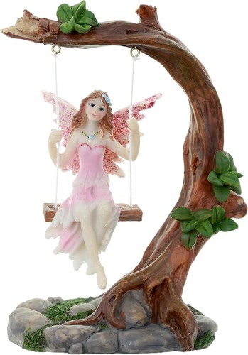 Flower fairy swing figurine - swing,