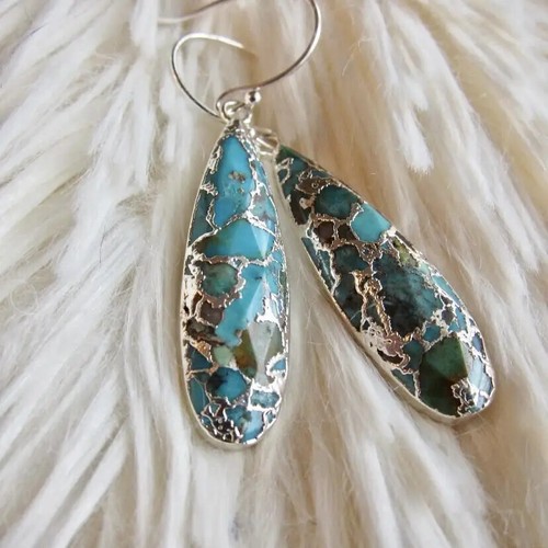 Silver plated turquoise - plated,