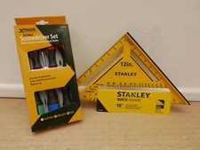 STANLEY STHT46011  12" 300MM  ABS  ROOFING QUICK SQUARE + 6PC SCREWDRIVER SET