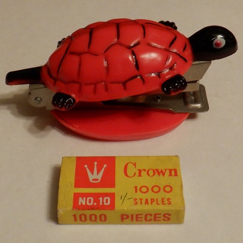 Vintage stapler tortoise shape - vintage,