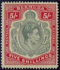 Bermuda GVI 5/- key plate