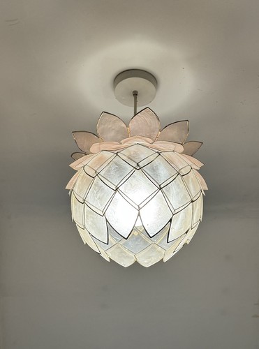 Vintage capiz shell - shell, artichoke