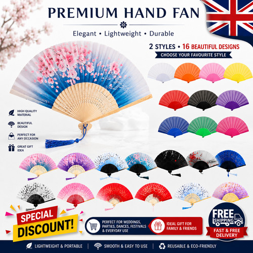 Hand fan held portable - fan, spanish