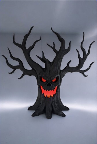 Gothic spokky tree - tree, halloween
