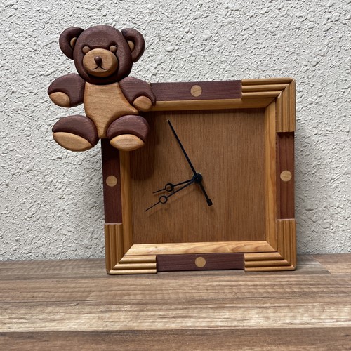 Vintage handmade wooden teddy - handmade,