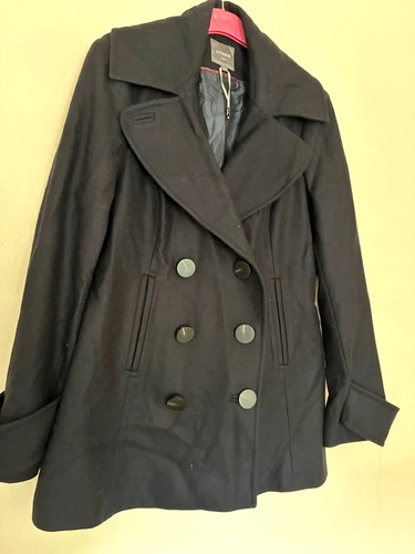Black wool mix coat ladies - black,