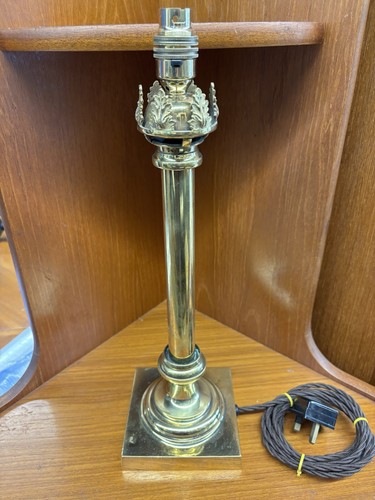 Antique brass lamp - brass, converted