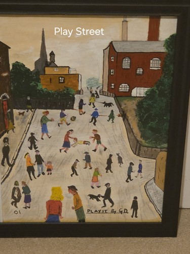 Play street signed framed - street,