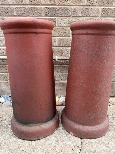 Terracotta clay chimney pots - terracotta,