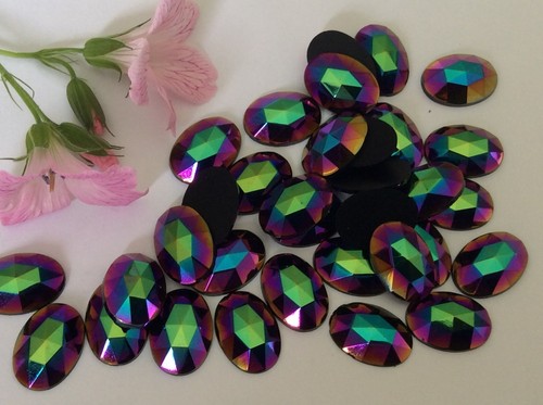 Jet purple cabochon - jet/purple,