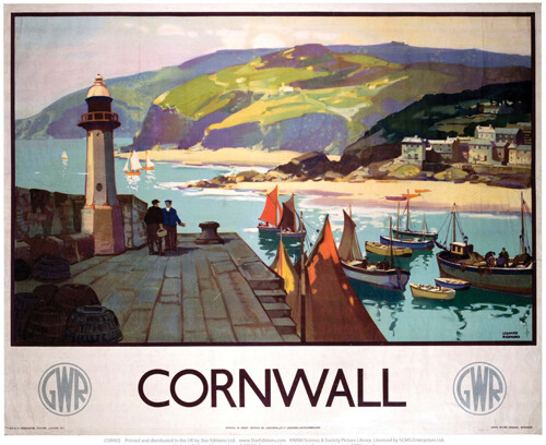 Vintage cornwall gwr railway - vintage,