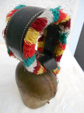 ANTIQUE SWISS COW/GOAT BELL WITH LEATHER COLLAR
