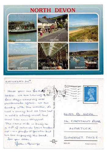 Postcard north devon - north,