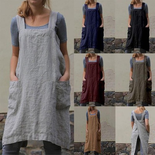 Cotton linen cross back - cotton,