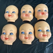 Vintage Lot of 6 DOLL HEADS