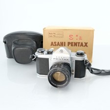 Pentax Spotmatic S1a 35mm SLR Film Camera + Super-Takumar 55mm f2 M42 Lens Works