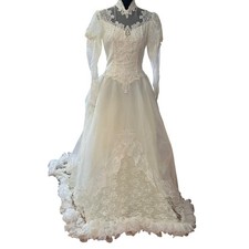 Vintage Ivory Lace Beaded