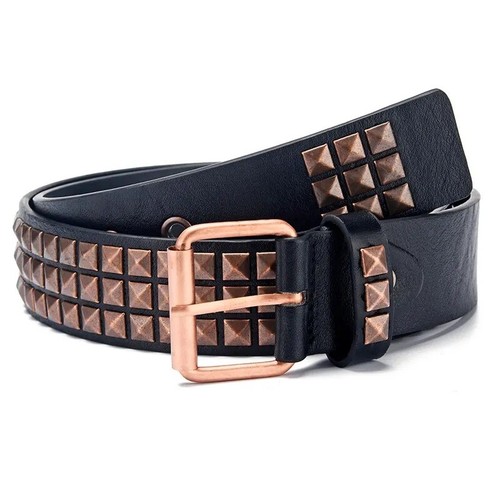 Unisex leather belt - leather, row
