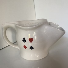 VTG Playing Cards Deck Suit  SHAVING MUG / JUG Ironstone  Pottery China