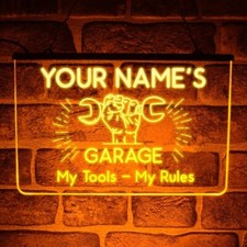 Personalised Garage LED Light