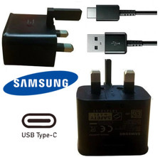 Genuine Samsung Galaxy S8 S9 S8+ S9+Plus Fast Mains Wall Charger Plug & Cable