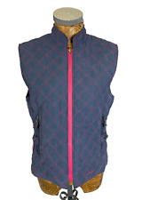 JOULES GILET BODYWARMER JACKET MEDIUM INDIGO BLUE PINK Microfibre Quilted Padded