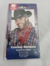 New - Cowboy Bandana - Red - One Size