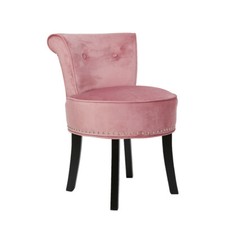 Crushed Velvet Vanity Stool