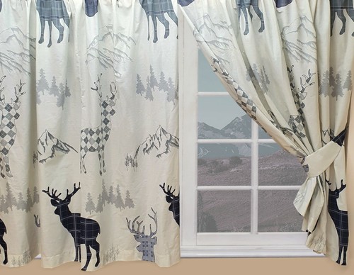 Highland stag grey bedding - stag,