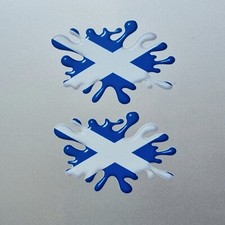 2x Small Scotland Scottish Flag Splat Vinyl Sticker For Car Van Window 60x40mm