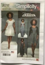 Simplicity J0212 Sewing Pattern UNCUT V-Neck Dress Project Runway 12 - 20