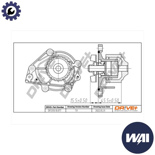 Water pump engine cooling - pump,
