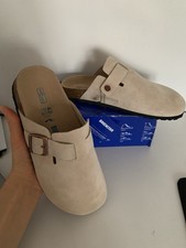 Birkenstock Boston Taupe Suede
