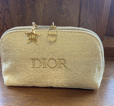 Christian DIOR Gold Make-up Bag NEW