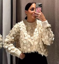 Zara Knit Sweater With Floral