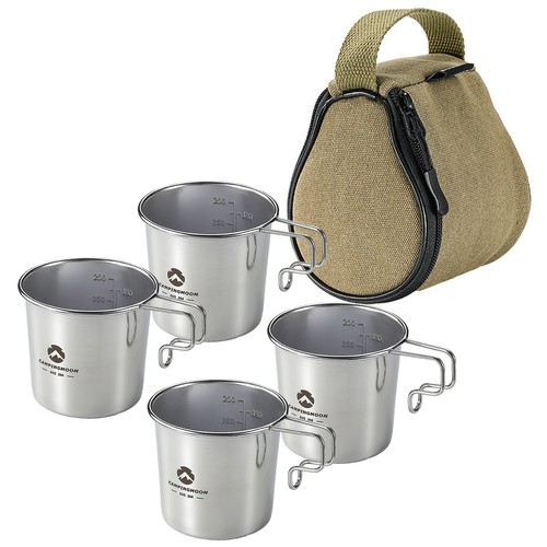 Four stainless steel 210ml - ,