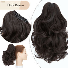 Short Thick Ponytail Clip in Hair Extensions Fluffy 100% Natural Real As Human